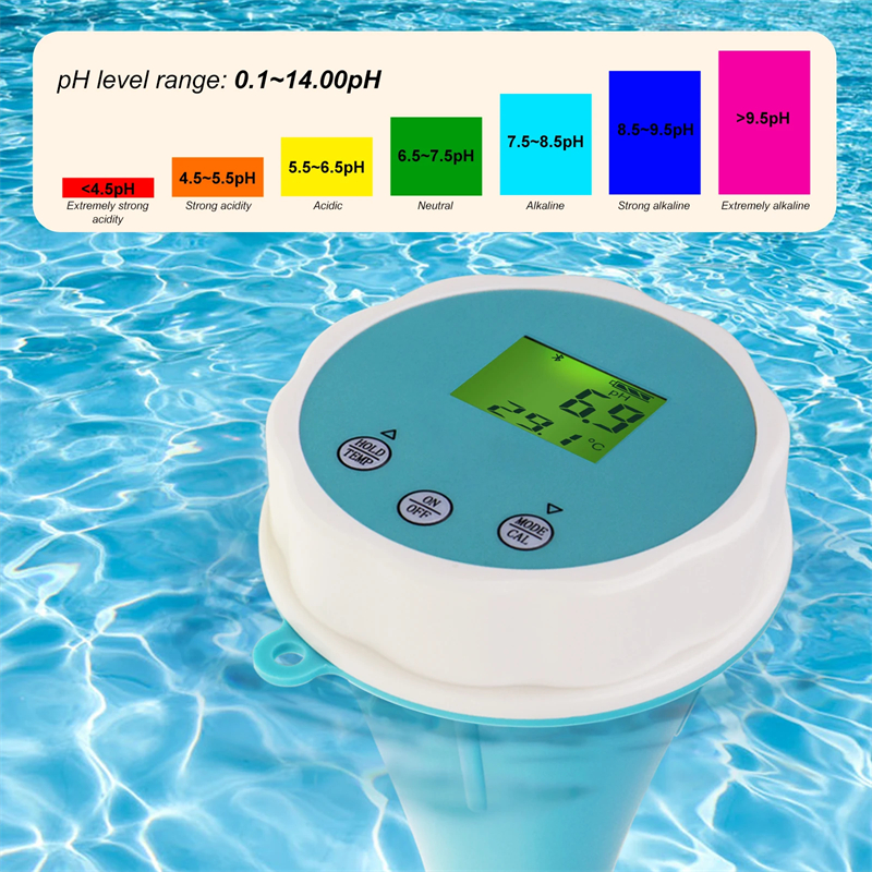 Marine Aquarium Water Analyzer - Bluetooth 6-in-1 Smart Chlorine Meter PH