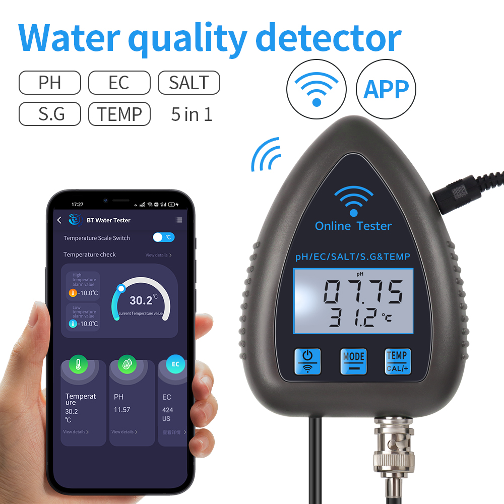 Tuya WiFi 5 in 1 Water Quality - Marine Aquarium Water Analyzer บทวิจารณ์และราคา