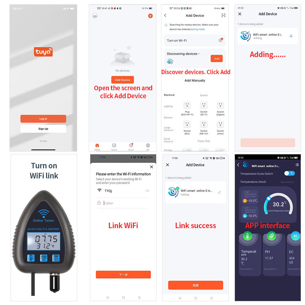 Tuya WiFi 5 in 1 Water Quality - Marine Aquarium Water Analyzer บทวิจารณ์และราคา