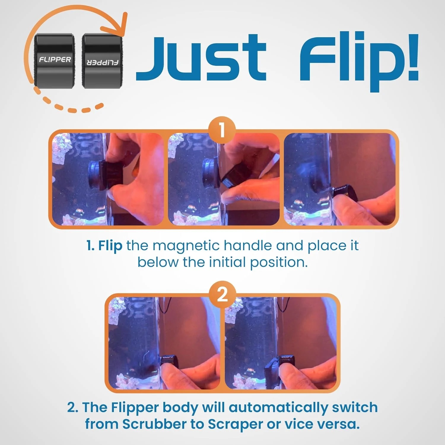 Flipper Pico Black 2 In 1 Dual - Marine Aquarium Glass Scraper บทวิจารณ์และราคา