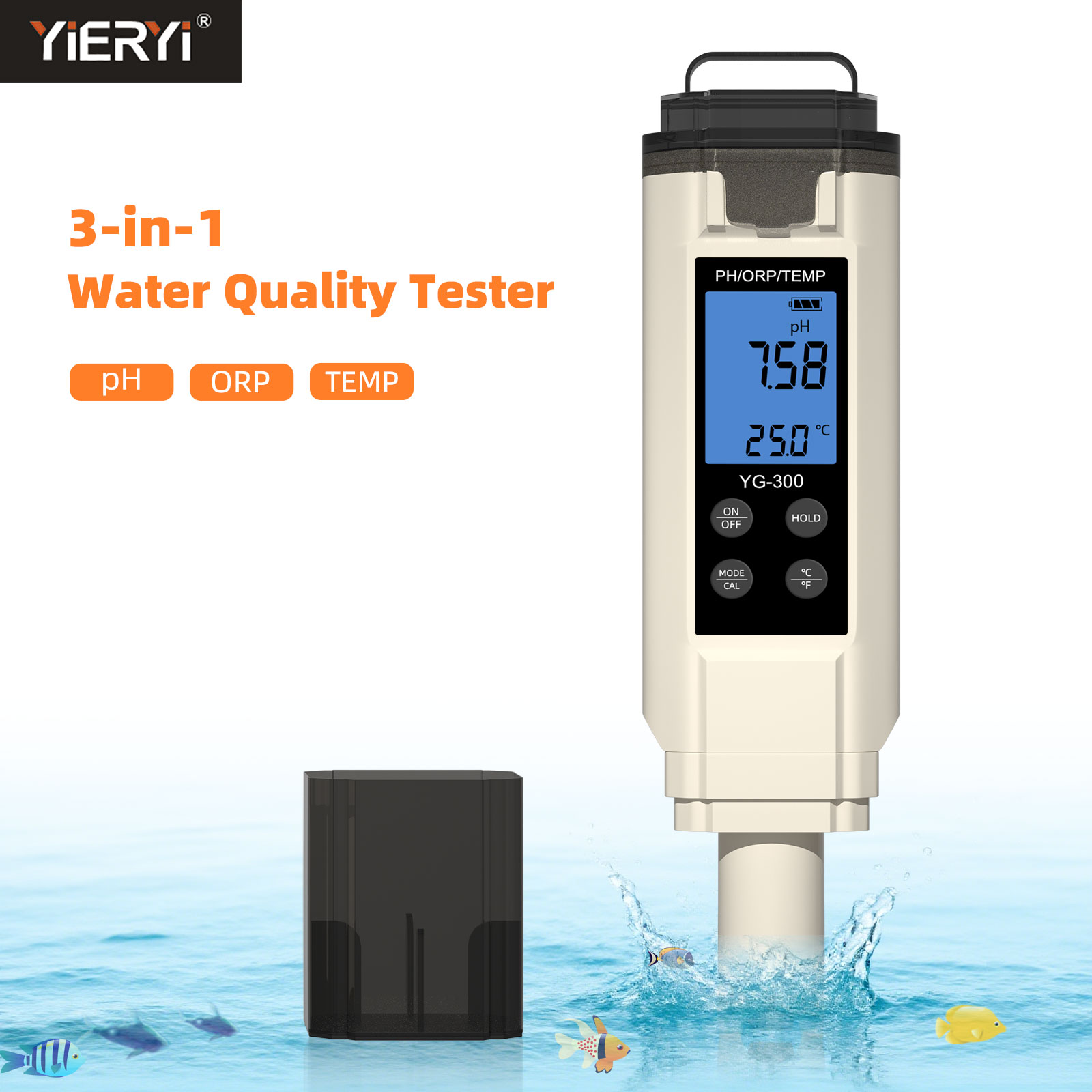 Yieryi Digital 3 in 1 PH/ORP/T - Marine Aquarium Water Analyzer บทวิจารณ์และราคา