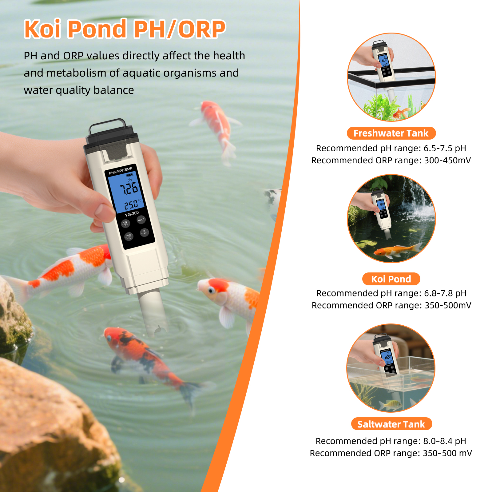 Yieryi Digital 3 in 1 PH/ORP/T - Marine Aquarium Water Analyzer บทวิจารณ์และราคา