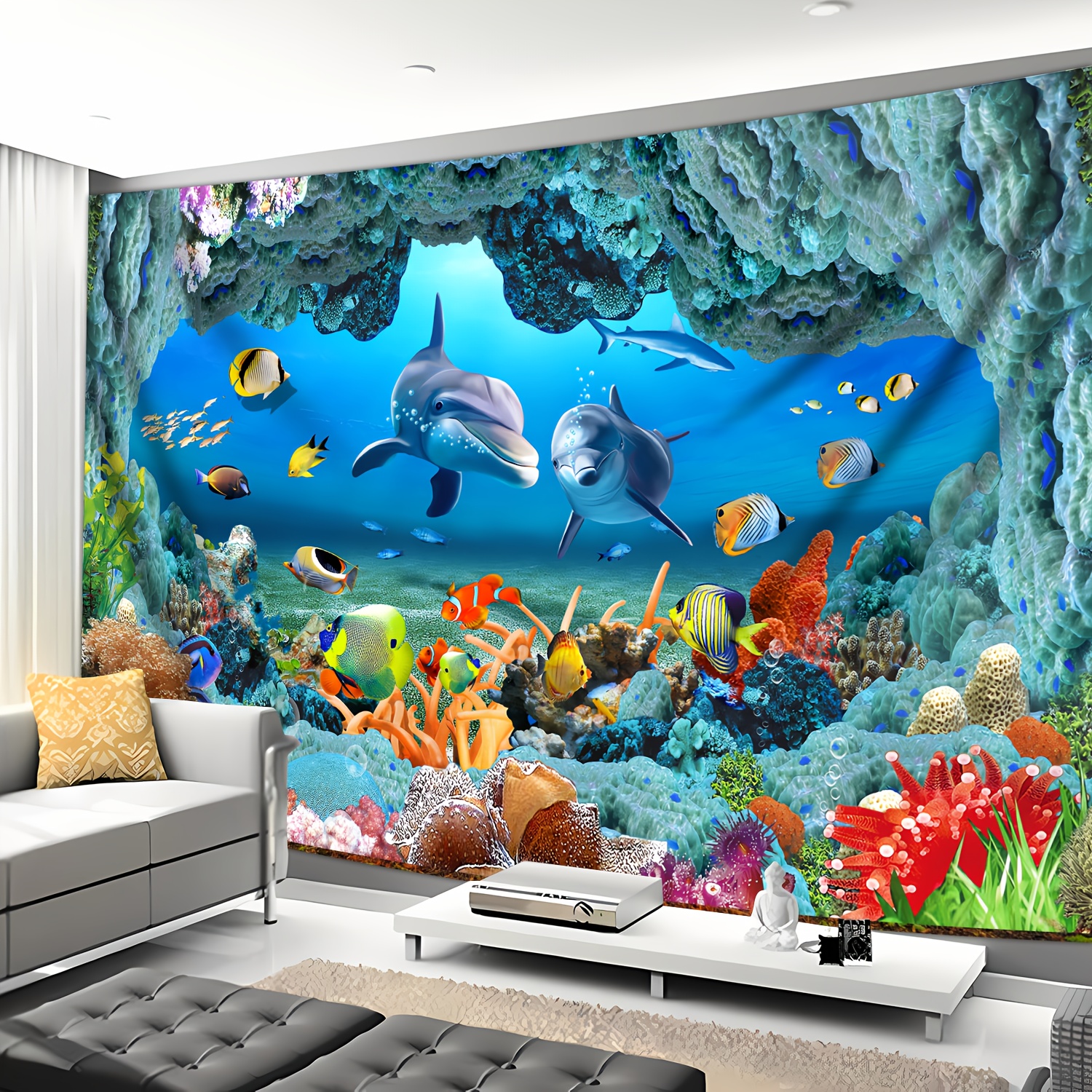 Underwater Coral Reef Dolphin  - Marine Life Aquariums บทวิจารณ์และราคา