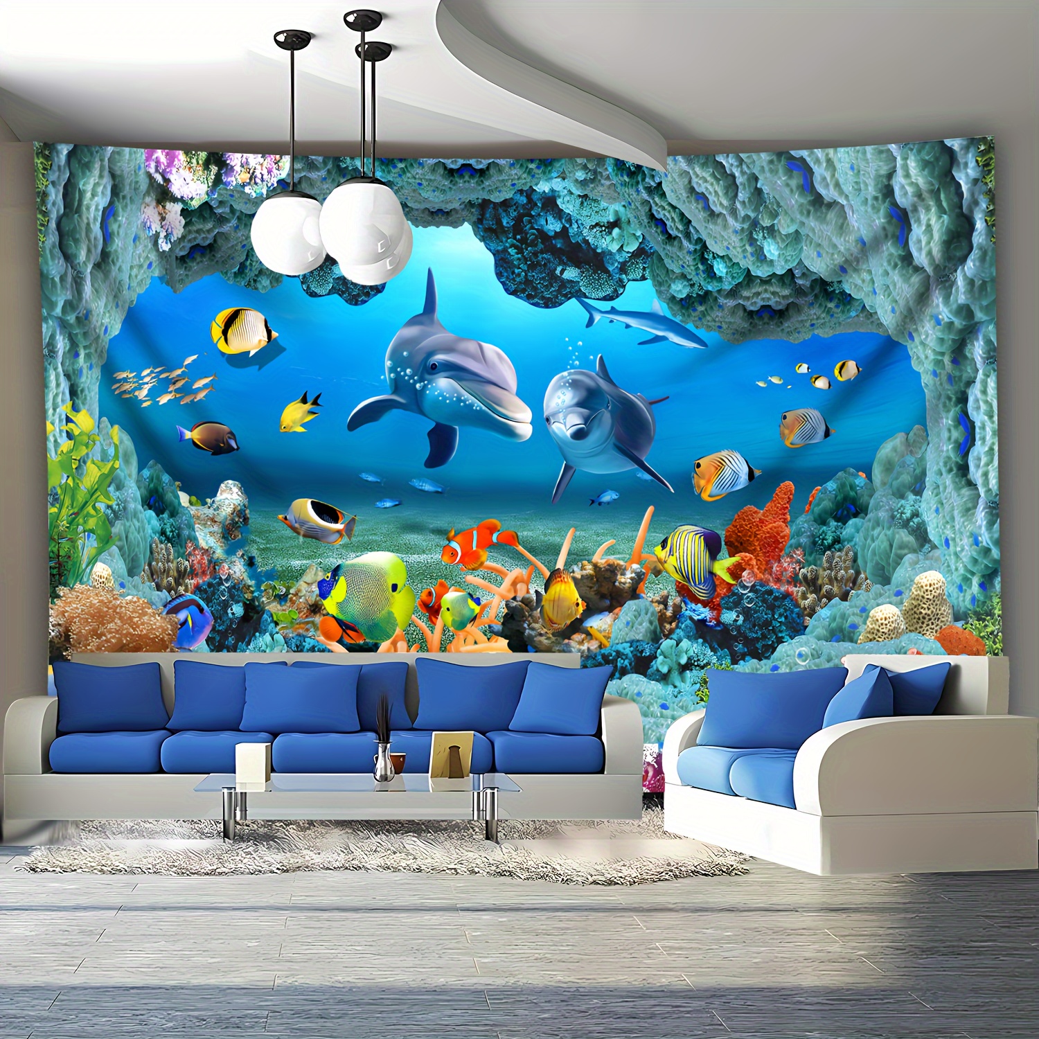 Underwater Coral Reef Dolphin  - Marine Life Aquariums บทวิจารณ์และราคา