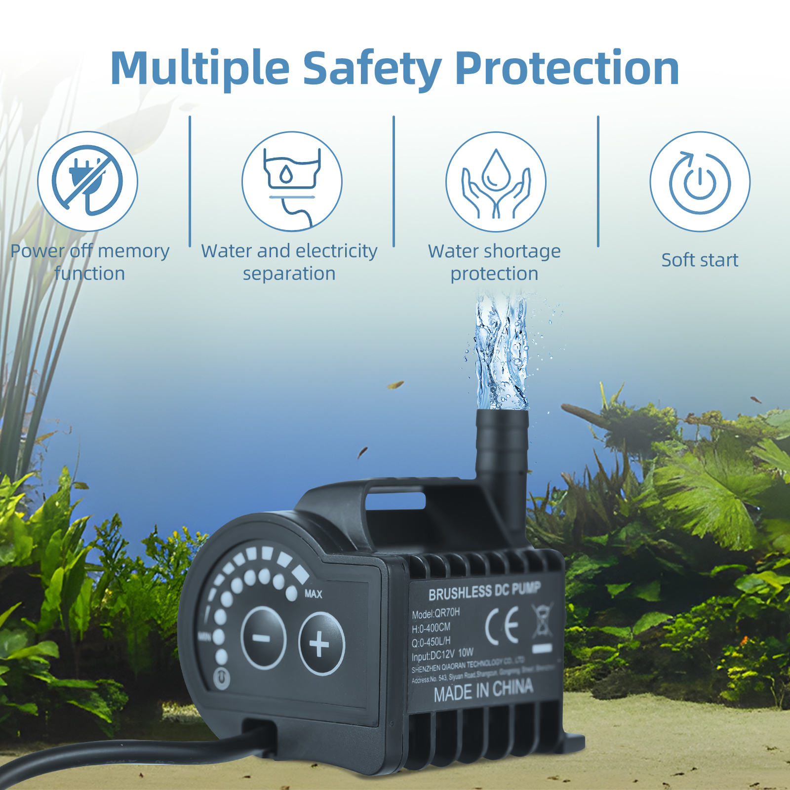 Submersible 12V Water Pump 8 L - Marine Aquarium Equipment บทวิจารณ์และราคา