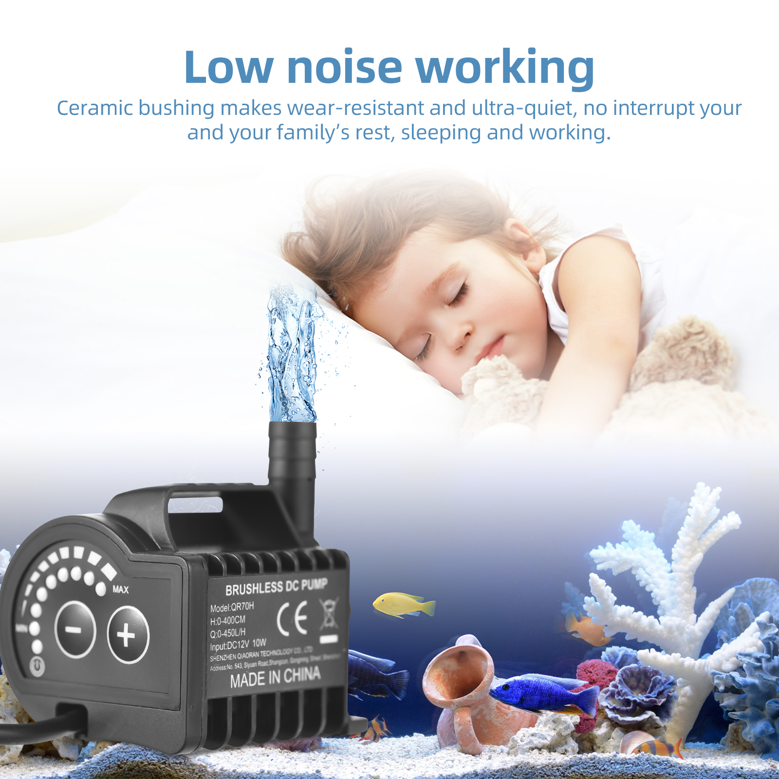 Submersible 12V Water Pump 8 L - Marine Aquarium Equipment บทวิจารณ์และราคา