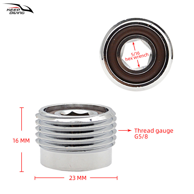 1Pcs DIN to Yoke Adapter Scuba - Marine Aquarium Equipment บทวิจารณ์และราคา