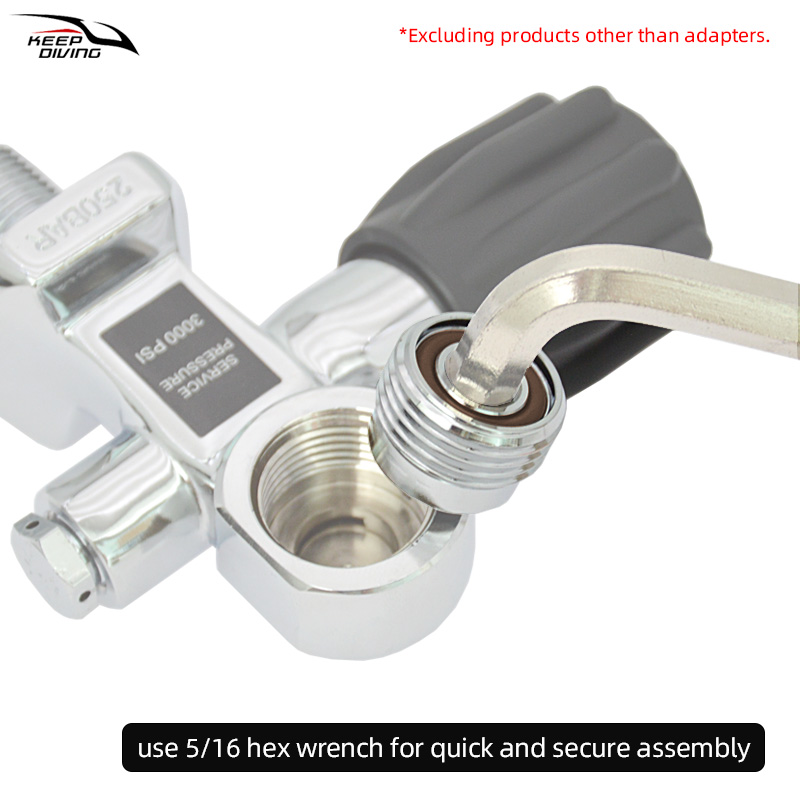 1Pcs DIN to Yoke Adapter Scuba - Marine Aquarium Equipment บทวิจารณ์และราคา