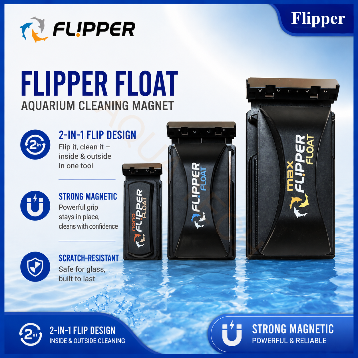 Flipper Nano/Standard/Max Floa - Marine Aquarium Glass Scraper บทวิจารณ์และราคา