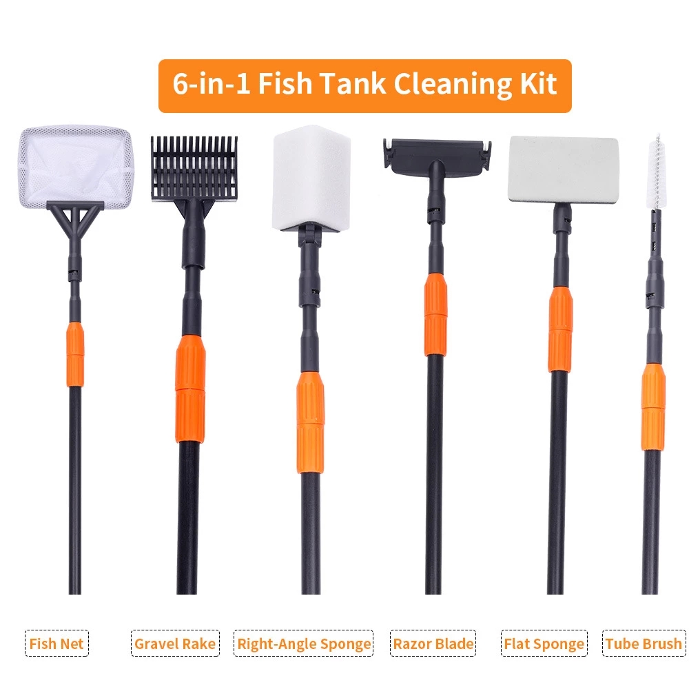 6 in 1 Aquarium Cleaning Tools - Marine Aquarium Glass Scraper บทวิจารณ์และราคา