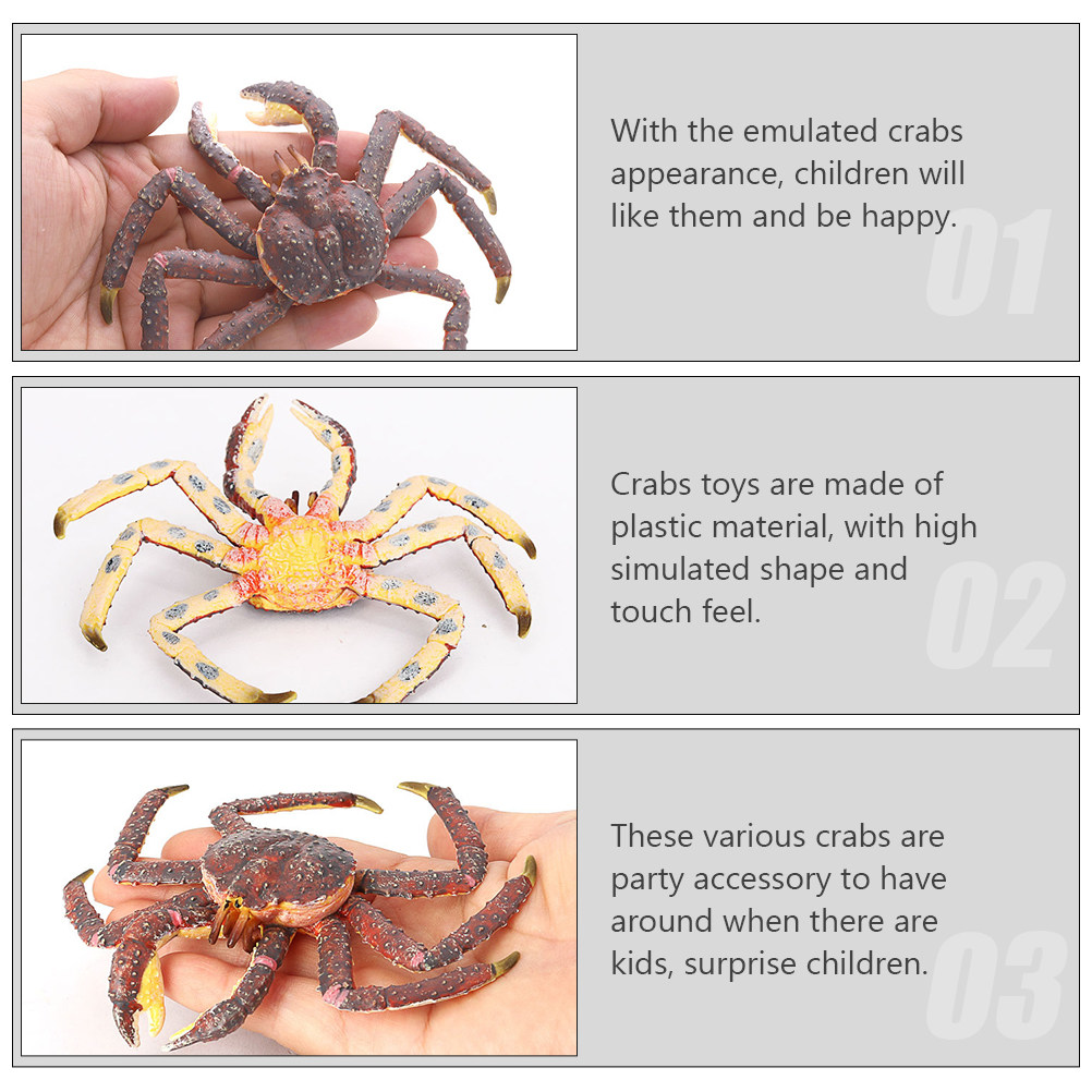 1Pcs Realistic Crab Sculpture  - Marine Life Aquariums บทวิจารณ์และราคา