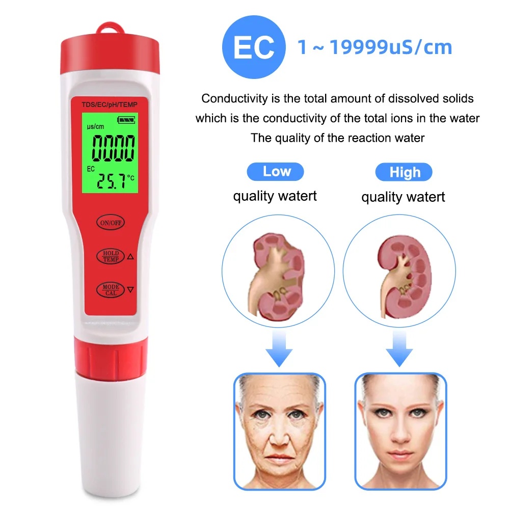 4 IN 1 TDS PH Meter PH/TDS/EC/ - Marine Aquarium Water Analyzer บทวิจารณ์และราคา