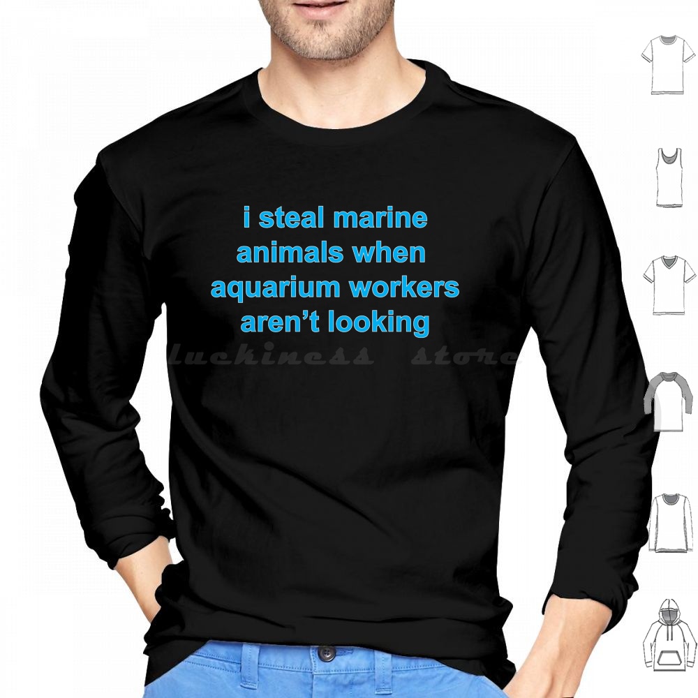 Fishy Shirt Hoodie Cotton Long - Marine Life Aquariums บทวิจารณ์และราคา