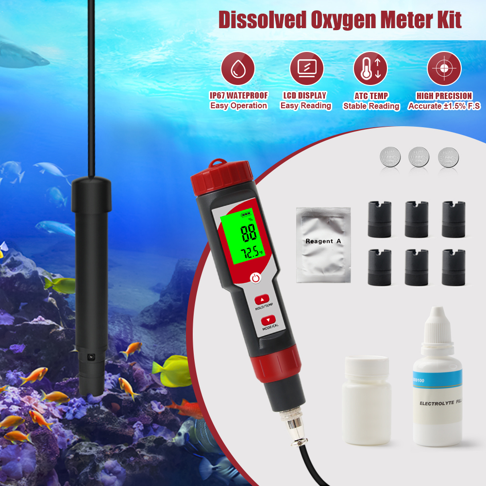 Dissolved Oxygen Meter for wat - Marine Aquarium Water Analyzer บทวิจารณ์และราคา